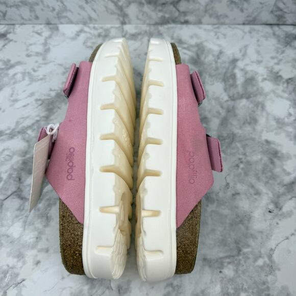 Papillio by Birkenstock Arizona Chunky Suede Leather Candy Pink Sandals WMS Sz 8 - Picture 8 of 14